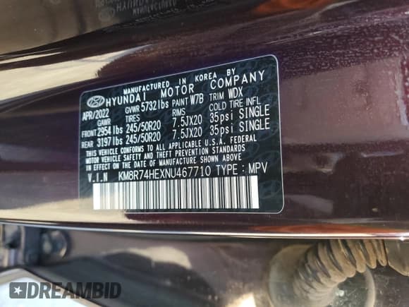 ✅ 2022 Hyundai Palisade Calligraphy • VIN: KM8R74HEXNU467710 • Лот: 71030514. Опубликован ранее на Copart с пробегом 55 837 миль. Бесплатный доступ к архиву аукционных продаж из США и подробный отчёт об истории автомобиля на DreamBid. Изображение 13.