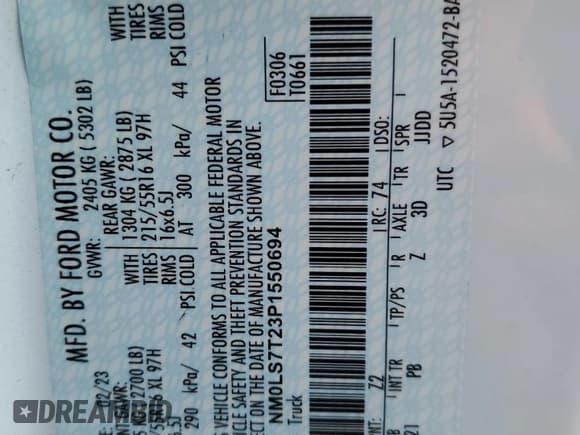 ✅ 2023 Ford Transit Connect XLT • VIN: NM0LS7T23P1550694 • Lot: 61989255. Wystawiony na Copart z przebiegiem 94 678 mil. Bezpłatny archiwum sprzedaży aukcyjnych z USA i szczegółowy raport historii pojazdu na DreamBid. Zdjęcie 13.