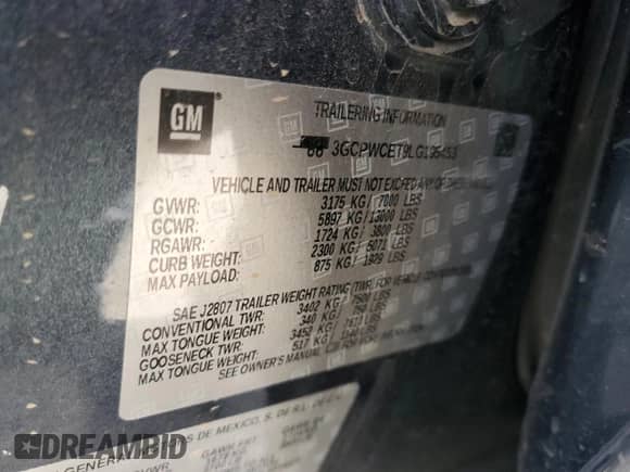 2020 Chevrolet Silverado 1500 LT с VIN 3GCPWCET9LG195453, выставлен на аукционе Copart как лот 43793135 с пробегом 149 551 миль миль и Чистый • Clean title. История ставок и продаж доступна на DreamBid. Изображение 12.