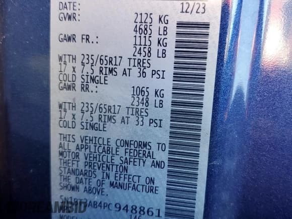 ✅ 2023 Nissan Rogue S • VIN: 5N1BT3AB4PC948861 • Lot: 87069675. Listed on Copart with 20,415 mi. Free auction sales archive from the USA and detailed vehicle history report at DreamBid. Image 13.