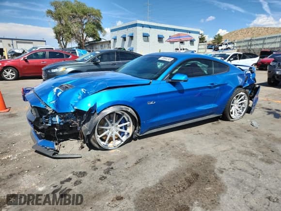 ✅ 2021 Ford Mustang GT • VIN: 1FA6P8CF4M5103845 • Lot: 70664745. Listed on Copart with 50,706 mi. Free auction sales archive from the USA and detailed vehicle history report at DreamBid. Image 1.