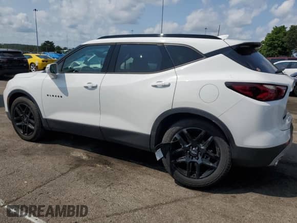 2019 Chevrolet Blazer with VIN 3GNKBDRS8KS673815, listed as a Copart auction lot 65091714 with 57,363 mi miles and Salvage title. Bid and sale history available at DreamBid. Image 2.