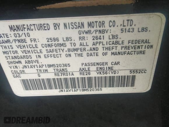 ✅ 2011 Infiniti M • VIN: JN1AY1AP1BM520365 • Lot: 42205678. Listed on IAAI with 175,146 mi. Free auction sales archive from the USA and detailed vehicle history report at DreamBid. Image 9.