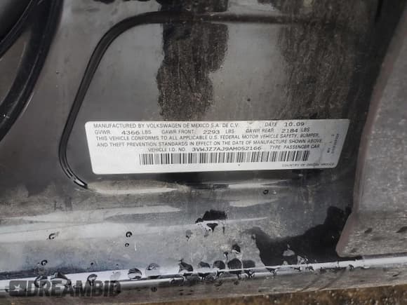 ✅ 2010 Volkswagen Jetta S • VIN: 3VWJZ7AJ9AM052166 • Lot: 90352885. Listed on Copart with 115,674 mi. Free auction sales archive from the USA and detailed vehicle history report at DreamBid. Image 12.