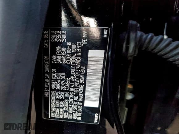 ✅ 2016 Volvo XC60 T5 Premier • VIN: YV4612RK8G2805022 • Лот: 94948205. Опубликован ранее на Copart с пробегом 124 575 миль. Бесплатный доступ к архиву аукционных продаж из США и подробный отчёт об истории автомобиля на DreamBid. Изображение 13.