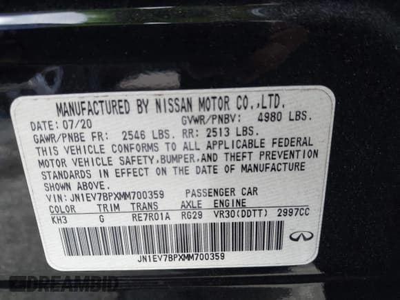 ✅ 2021 Infiniti Q50 Luxe • VIN: JN1EV7BPXMM700359 • Lot: 43506060. Wystawiony na IAAI z przebiegiem 107 000 mil. Bezpłatny archiwum sprzedaży aukcyjnych z USA i szczegółowy raport historii pojazdu na DreamBid. Zdjęcie 9.