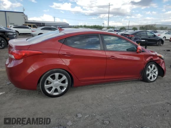 ✅ 2011 Hyundai Elantra Limited • VIN: KMHDH4AE5BU120914 • Lot: 71560645. Listed on Copart with 169,146 mi. Free auction sales archive from the USA and detailed vehicle history report at DreamBid. Image 3.