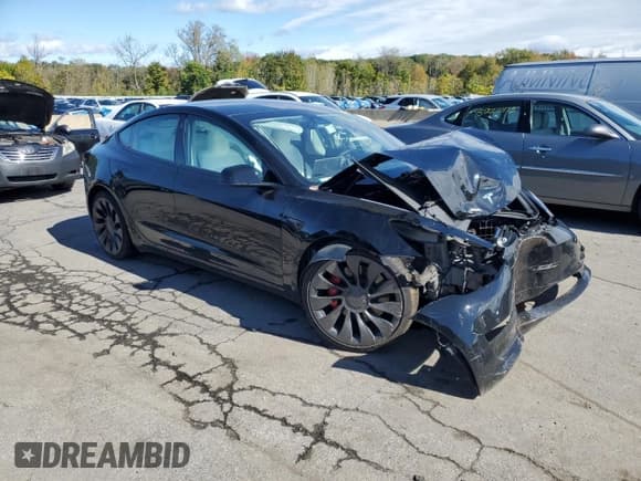 ✅ 2023 Tesla Model 3 Performance • VIN: 5YJ3E1EC2PF562968 • Лот: 80731125. Опубликован ранее на Copart с пробегом 25 014 миль. Бесплатный доступ к архиву аукционных продаж из США и подробный отчёт об истории автомобиля на DreamBid. Изображение 4.