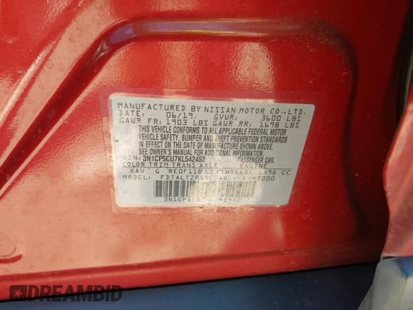 ✅ 2019 Nissan Kicks SV • VIN: 3N1CP5CU7KL542452 • Lot: 42525669. Wystawiony na IAAI z przebiegiem 50 184 mil. Bezpłatny archiwum sprzedaży aukcyjnych z USA i szczegółowy raport historii pojazdu na DreamBid. Zdjęcie 9.