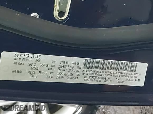 ✅ 2019 Dodge Journey SE • VIN: 3C4PDCBB3KT810876 • Lot: 43389493. Wystawiony na IAAI z przebiegiem 47 218 mil. Bezpłatny archiwum sprzedaży aukcyjnych z USA i szczegółowy raport historii pojazdu na DreamBid. Zdjęcie 9.