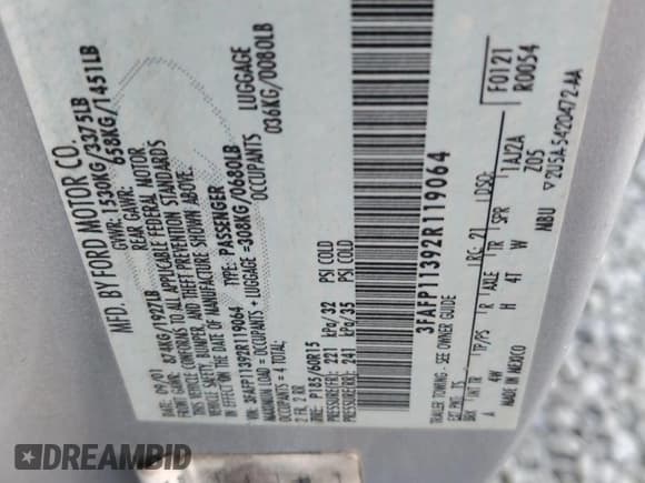 ✅ 2002 Ford Escort ZX2 Standard • VIN: 3FAFP11392R119064 • Lot: 82558165. Wystawiony na Copart z przebiegiem 153 964 mil. Bezpłatny archiwum sprzedaży aukcyjnych z USA i szczegółowy raport historii pojazdu na DreamBid. Zdjęcie 12.