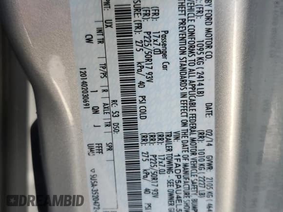 ✅ 2014 Ford C-Max SE • VIN: 1FADP5AU4EL506602 • Lot: 80809705. Wystawiony na Copart z przebiegiem 135 168 mil. Bezpłatny archiwum sprzedaży aukcyjnych z USA i szczegółowy raport historii pojazdu na DreamBid. Zdjęcie 12.