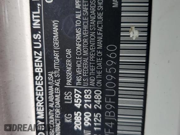 ✅ 2015 Mercedes-Benz C 300 • VIN: 55SWF4JB9FU095960 • Lot: 81444275. Wystawiony na Copart z przebiegiem 98 682 mil. Bezpłatny archiwum sprzedaży aukcyjnych z USA i szczegółowy raport historii pojazdu na DreamBid. Zdjęcie 13.