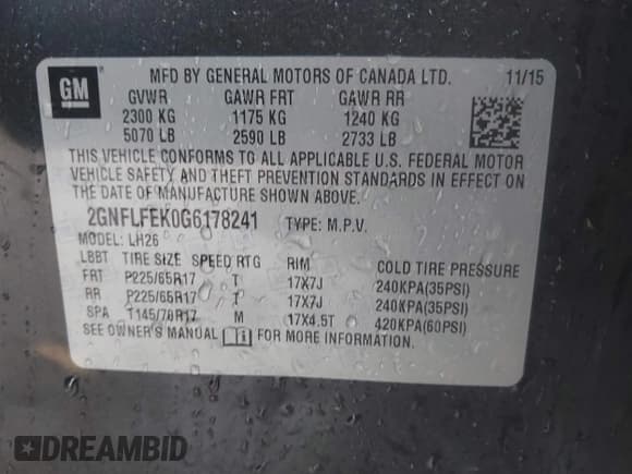 ✅ 2016 Chevrolet Equinox LT • VIN: 2GNFLFEK0G6178241 • Лот: 43097219. Опубликован ранее на IAAI с пробегом 172 491 миль. Бесплатный доступ к архиву аукционных продаж из США и подробный отчёт об истории автомобиля на DreamBid. Изображение 9.