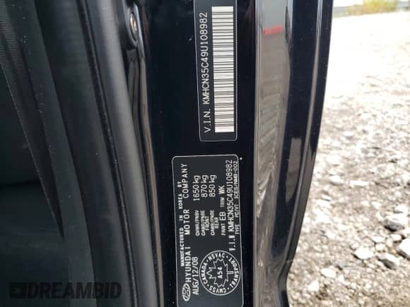 2009 Hyundai Accent L с VIN KMHCN35C49U108982, выставлен на аукционе Copart как лот 78483844 с пробегом 205 527 миль миль и Чистый • Clean title. История ставок и продаж доступна на DreamBid. Изображение 13.