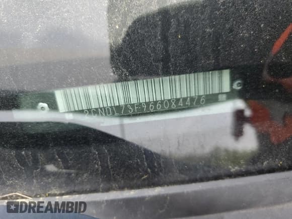 ✅ 2006 Chevrolet Equinox LT • VIN: 2CNDL73F966084476 • Лот: 53633755. Опубликован ранее на Copart с пробегом Не указан. Бесплатный доступ к архиву аукционных продаж из США и подробный отчёт об истории автомобиля на DreamBid. Изображение 13.