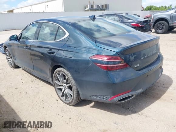 ✅ 2025 Genesis G70 2.5T • VIN: KMTG34SC6SU153838 • Lot: 42820021. Listed on IAAI with 16,214 mi. Free auction sales archive from the USA and detailed vehicle history report at DreamBid. Image 3.