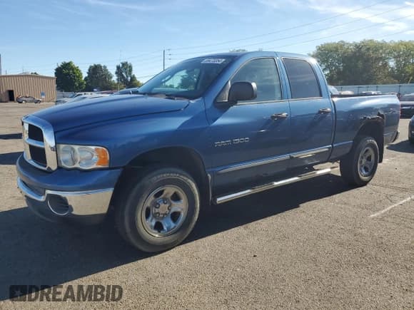✅ 2005 Dodge 1500 SLT • VIN: 1D7HU18NX5S296563 • Лот: 69473354. Опубликован ранее на Copart с пробегом 134 986 миль. Бесплатный доступ к архиву аукционных продаж из США и подробный отчёт об истории автомобиля на DreamBid. Изображение 1.