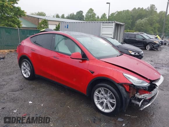 ✅ 2023 Tesla Model Y Long Range • VIN: 7SAYGDEE5PA111262 • Lot: 42341148. Listed on IAAI with 19,014 mi. Free auction sales archive from the USA and detailed vehicle history report at DreamBid. Image 1.