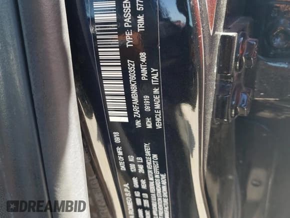 ✅ 2019 Alfa Romeo Giulia Ti Lusso • VIN: ZARFAMBN8K7603527 • Лот: 52801395. Опубликован ранее на Copart с пробегом 61 495 миль. Бесплатный доступ к архиву аукционных продаж из США и подробный отчёт об истории автомобиля на DreamBid. Изображение 14.