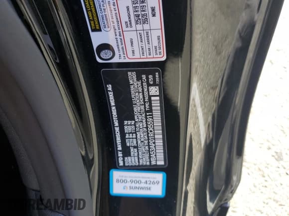 ✅ 2024 BMW 4 Series 430i • VIN: WBA53AP01RCR55911 • Lot: 70015645. Listed on Copart with 14,143 mi. Free auction sales archive from the USA and detailed vehicle history report at DreamBid. Image 12.