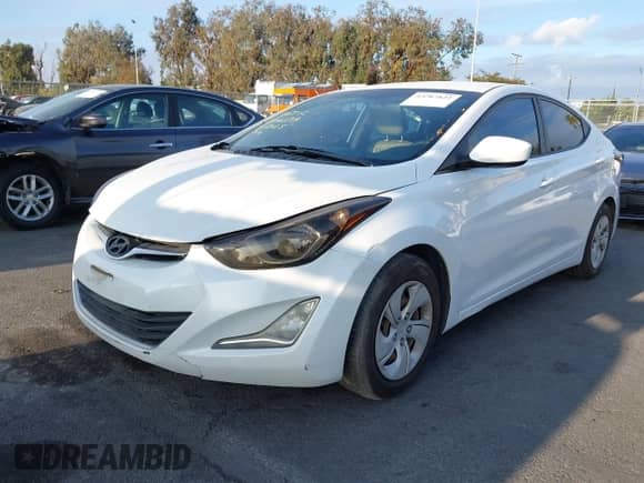 2016 Hyundai Elantra SE z VIN 5NPDH4AE0GH698795, wystawiony jako IAAI lot #43267822 z przebiegiem 156 436 mil mil oraz . Historia ofert i sprzedaży dostępna na DreamBid. Obrazek 2.
