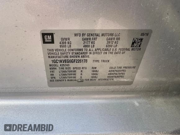 ✅ 2016 Chevrolet Silverado 2500HD LT • VIN: 1GC1KVEG6GF226178 • Лот: 92741095. Опубликован ранее на Copart с пробегом 111 101 миль. Бесплатный доступ к архиву аукционных продаж из США и подробный отчёт об истории автомобиля на DreamBid. Изображение 10.