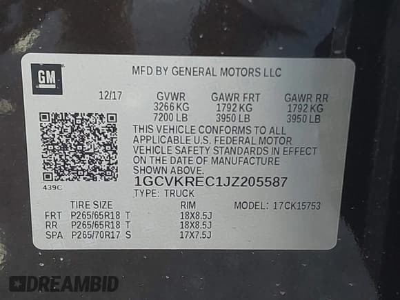 ✅ 2018 Chevrolet Silverado 1500 LT • VIN: 1GCVKREC1JZ205587 • Лот: 43683089. Опубликован ранее на IAAI с пробегом 99 522 миль. Бесплатный доступ к архиву аукционных продаж из США и подробный отчёт об истории автомобиля на DreamBid. Изображение 9.