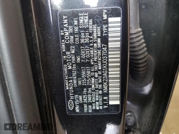 ✅ 2019 Hyundai Kona SEL • VIN: KM8K23AG1KU037047 • Лот: 57554184. Опубликован ранее на Copart с пробегом 32 404 миль. Бесплатный доступ к архиву аукционных продаж из США и подробный отчёт об истории автомобиля на DreamBid. Изображение 13.