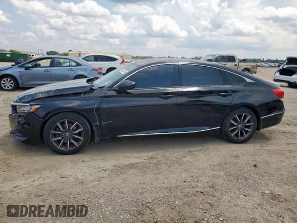 2022 Honda Accord EX-L z VIN 1HGCV1F57NA014620, wystawiony jako Copart lot #70301315 z przebiegiem 99 402 mil mil oraz Szkoda całkowita • Salvage title. Historia ofert i sprzedaży dostępna na DreamBid. Obrazek 1.