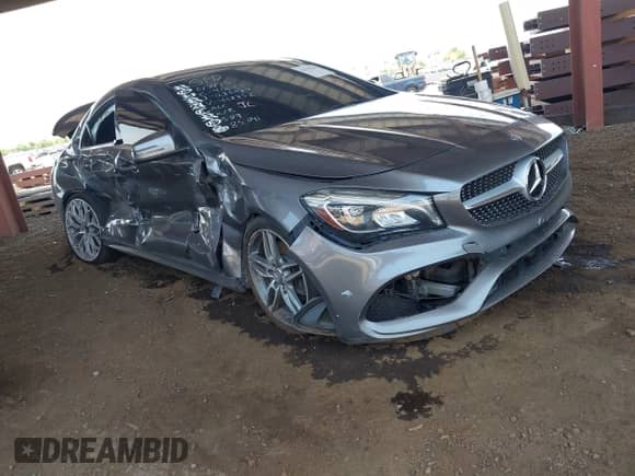 2017 Mercedes-Benz CLA 250 with VIN WDDSJ4EB7HN468352, listed as a IAAI auction lot 42750283 with 85,041 mi miles and . Bid and sale history available at DreamBid. Image 1.