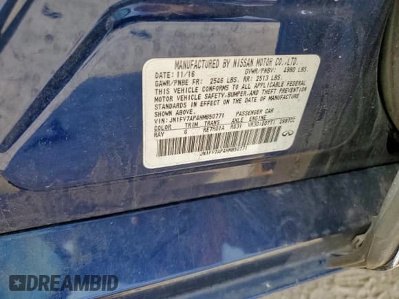 ✅ 2017 Infiniti Q50 Red Sport 400 • VIN: JN1FV7AP4HM850771 • Lot: 63266925. Listed on Copart with 72,958 mi. Free auction sales archive from the USA and detailed vehicle history report at DreamBid. Image 12.