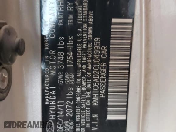 ✅ 2012 Hyundai Veloster w/Red Int • VIN: KMHTC6AD2CU049959 • Lot: 71714944. Wystawiony na Copart z przebiegiem 168 275 mil. Bezpłatny archiwum sprzedaży aukcyjnych z USA i szczegółowy raport historii pojazdu na DreamBid. Zdjęcie 13.