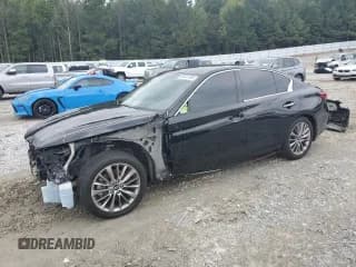 ✅ 2018 Infiniti Q50 Luxe • VIN: JN1EV7AP5JM354461 • Lot: 85541185. Listed on Copart with 81,190 mi. Free auction sales archive from the USA and detailed vehicle history report at DreamBid. Image 1.