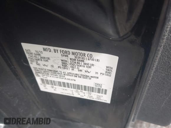 ✅ 2013 Ford F-150 XL • VIN: 1FTEX1CM1DFA35378 • Lot: 42504522. Listed on IAAI with 204,858 mi. Free auction sales archive from the USA and detailed vehicle history report at DreamBid. Image 9.