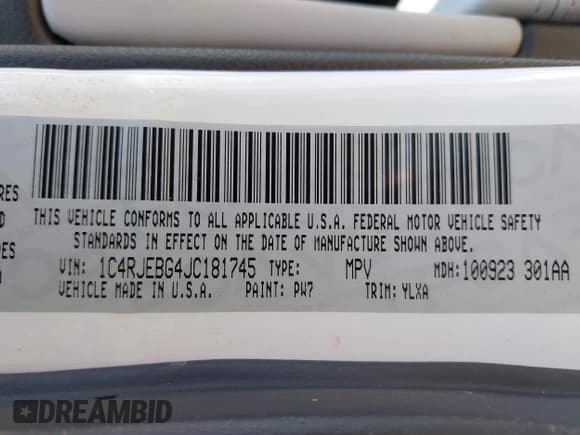 ✅ 2018 Jeep Grand Cherokee Limited • VIN: 1C4RJEBG4JC181745 • Lot: 42085315. Listed on IAAI with 81,533 mi. Free auction sales archive from the USA and detailed vehicle history report at DreamBid. Image 9.