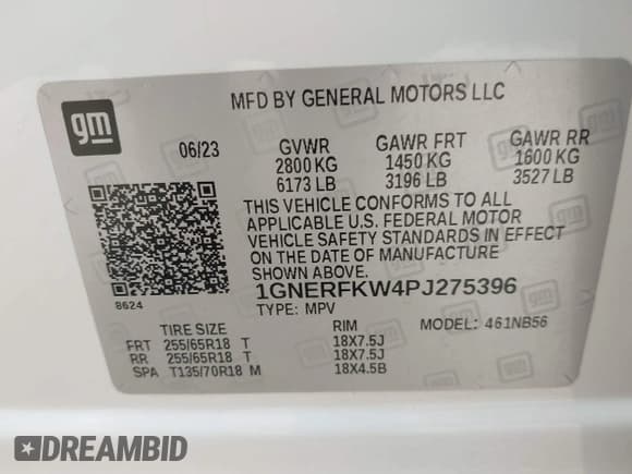 ✅ 2023 Chevrolet Traverse LS • VIN: 1GNERFKW4PJ275396 • Lot: 43318674. Listed on IAAI with 45,367 mi. Free auction sales archive from the USA and detailed vehicle history report at DreamBid. Image 9.