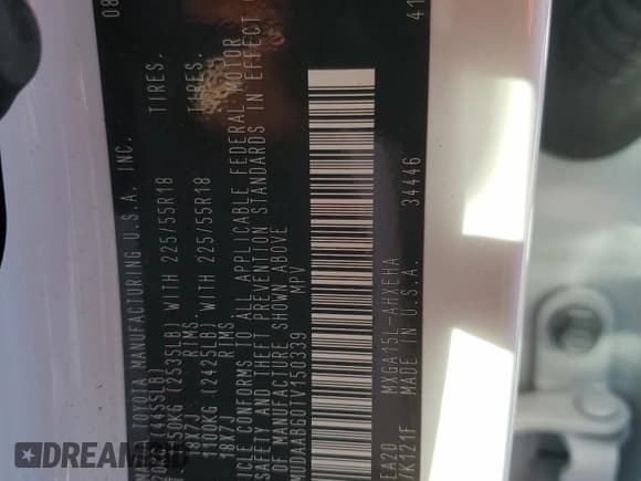 ✅ 2026 Toyota Corolla Cross XLE • VIN: 7MUDAABG0TV150339 • Лот: 91928275. Опубликован ранее на Copart с пробегом 1 034 миль. Бесплатный доступ к архиву аукционных продаж из США и подробный отчёт об истории автомобиля на DreamBid. Изображение 13.