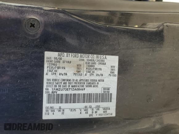 ✅ 2001 Ford Explorer XLT • VIN: 1FMZU73E71ZA08469 • Lot: 70941555. Wystawiony na Copart z przebiegiem 231 330 mil. Bezpłatny archiwum sprzedaży aukcyjnych z USA i szczegółowy raport historii pojazdu na DreamBid. Zdjęcie 14.