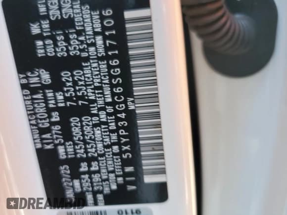 ✅ 2025 Kia Telluride EX • VIN: 5XYP34GC6SG617106 • Lot: 66074375. Wystawiony na Copart z przebiegiem 11 736 mil. Bezpłatny archiwum sprzedaży aukcyjnych z USA i szczegółowy raport historii pojazdu na DreamBid. Zdjęcie 14.