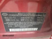 ✅ 2012 Hyundai Sonata GLS • VIN: 5NPEB4AC8CH498018 • Lot: 75205304. Listed on Copart with 252,586 mi. Free auction sales archive from the USA and detailed vehicle history report at DreamBid. Image 14.