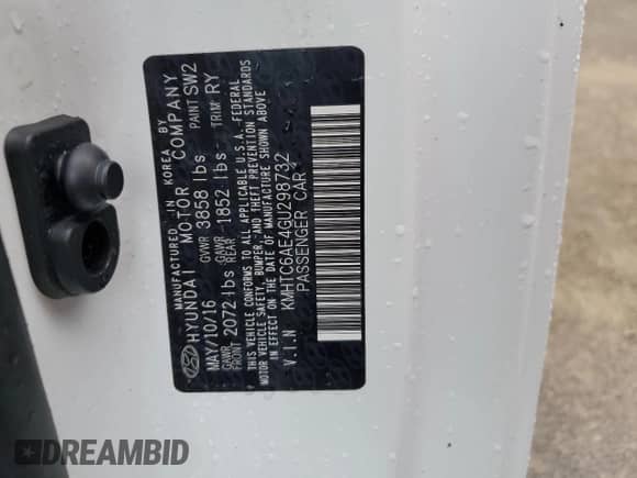 ✅ 2016 Hyundai Veloster Turbo • VIN: KMHTC6AE4GU298732 • Лот: 73544994. Размещён на Copart с пробегом 94 061 миль миль. Получите бесплатный доступ к архиву аукционных продаж из США и посмотрите подробный отчёт об истории автомобиля на DreamBid. Изображение 12.