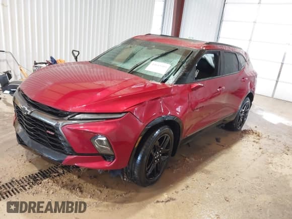 ✅ 2023 Chevrolet Blazer RS • VIN: 3GNKBKRS4PS219606 • Lot: 41643203. Listed on IAAI with 36,044 mi. Free auction sales archive from the USA and detailed vehicle history report at DreamBid. Image 2.