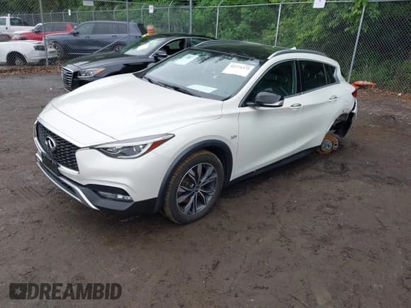✅ 2018 Infiniti QX30 Luxury • VIN: SJKCH5CR2JA044183 • Lot: 42271372. Listed on IAAI with 58,310 mi. Free auction sales archive from the USA and detailed vehicle history report at DreamBid. Image 2.