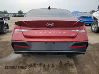 2025 Hyundai Elantra Limited with VIN KMHLN4DJ0SU122129, listed as a Copart auction lot 66524795 with Not provided miles and Salvage title. Bid and sale history available at DreamBid. Image 6.