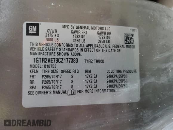 ✅ 2012 GMC Sierra 1500 SLE • VIN: 1GTR2VE79CZ177389 • Лот: 82653485. Опубликован ранее на Copart с пробегом 152 358 миль. Бесплатный доступ к архиву аукционных продаж из США и подробный отчёт об истории автомобиля на DreamBid. Изображение 12.