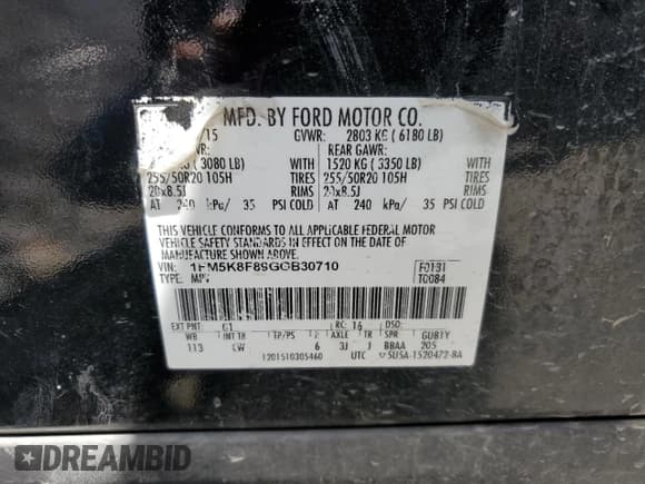 ✅ 2016 Ford Explorer Limited • VIN: 1FM5K8F89GGB30710 • Lot: 81235375. Wystawiony na Copart z przebiegiem 127 403 mil. Bezpłatny archiwum sprzedaży aukcyjnych z USA i szczegółowy raport historii pojazdu na DreamBid. Zdjęcie 13.