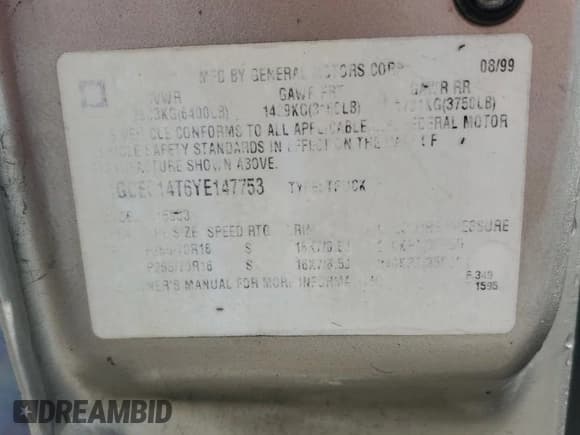 ✅ 2000 Chevrolet Silverado 1500 LS • VIN: 1GCEC14T6YE147753 • Лот: 87364485. Опубликован ранее на Copart с пробегом Не указан. Бесплатный доступ к архиву аукционных продаж из США и подробный отчёт об истории автомобиля на DreamBid. Изображение 13.