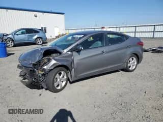 2013 Hyundai Elantra GLS with VIN 5NPDH4AE3DH376910, listed as a Copart auction lot 81905555 with 99,526 mi miles and Salvage title. Bid and sale history available at DreamBid. Image 1.