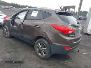 2014 Hyundai Tucson Limited with VIN KM8JU3AG4EU871212, listed as a IAAI auction lot 42869687 with 111,401 mi miles and . Bid and sale history available at DreamBid. Image 3.